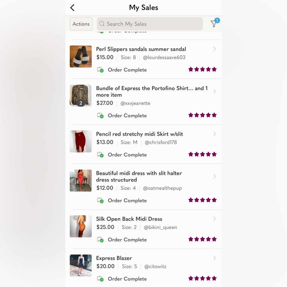 MY SALE REVIEWS AND RATINGS - Picture 2 of 2
